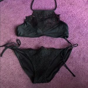 Black two piece bikini